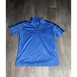 VTG 00's Nike Golf Polo Jersey Men Large L Blue Embroidered Logo Tennis Sports